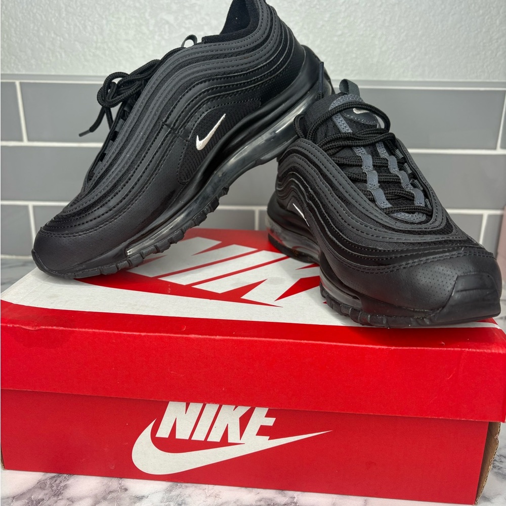 Nike Air Max 97 Sneakers - Black with Silver Swoosh